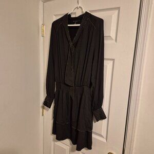 White House Black Market Petite Long Sleeve Beaded Dress